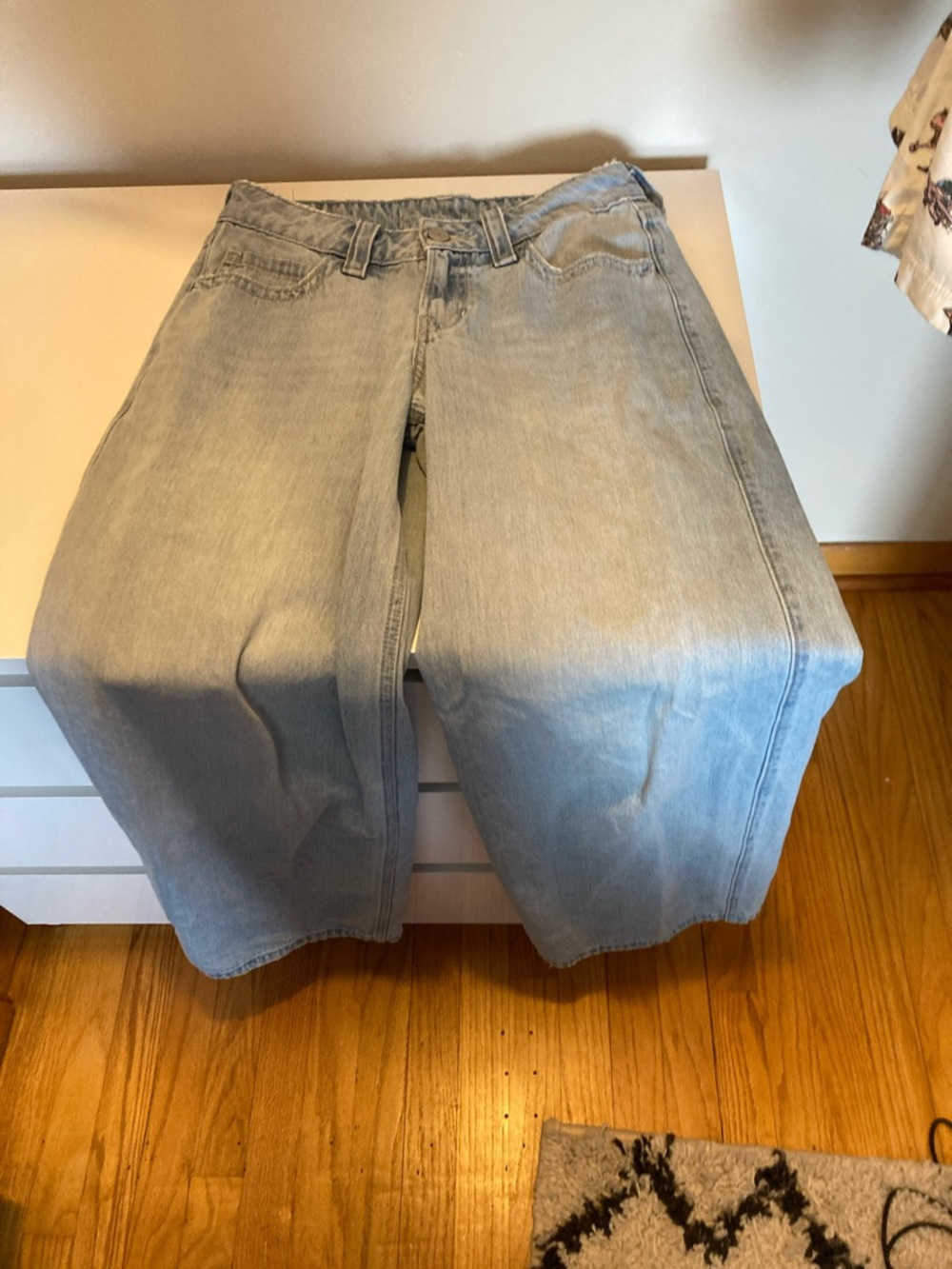 Hollister Light Wash Wide-Leg Jeans